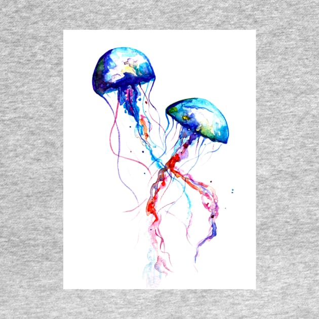 Jellyfish, watercolor by Luba_Ost